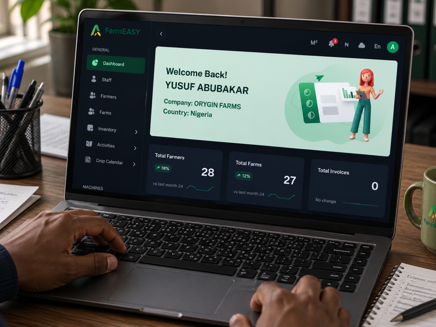 The FarmEASY OS enterprise dashboard