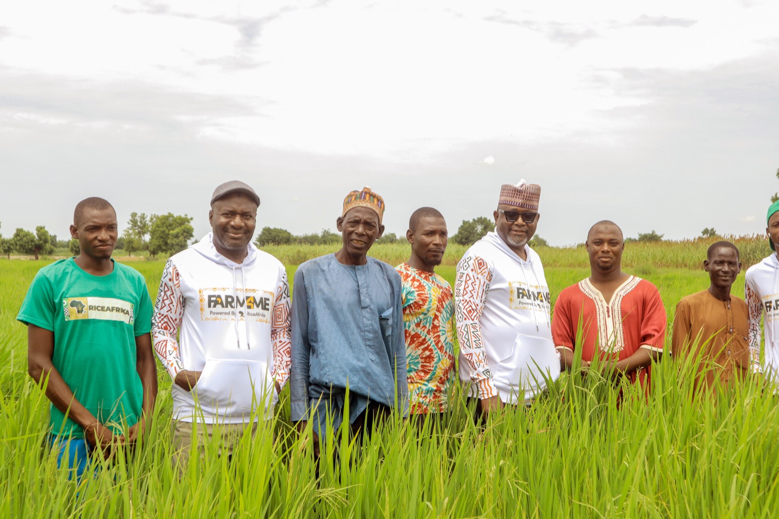The FarmEASY team standing in a field