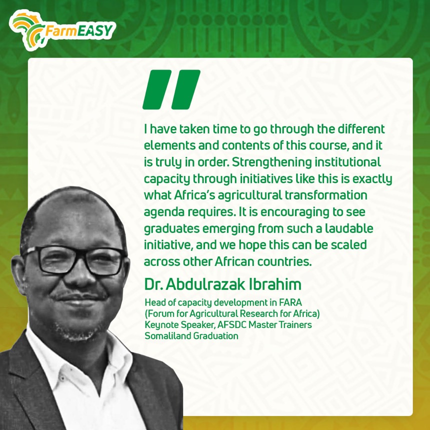 Dr Abdulrazak Ibrahim of FARA, on strengthening institutional capacity