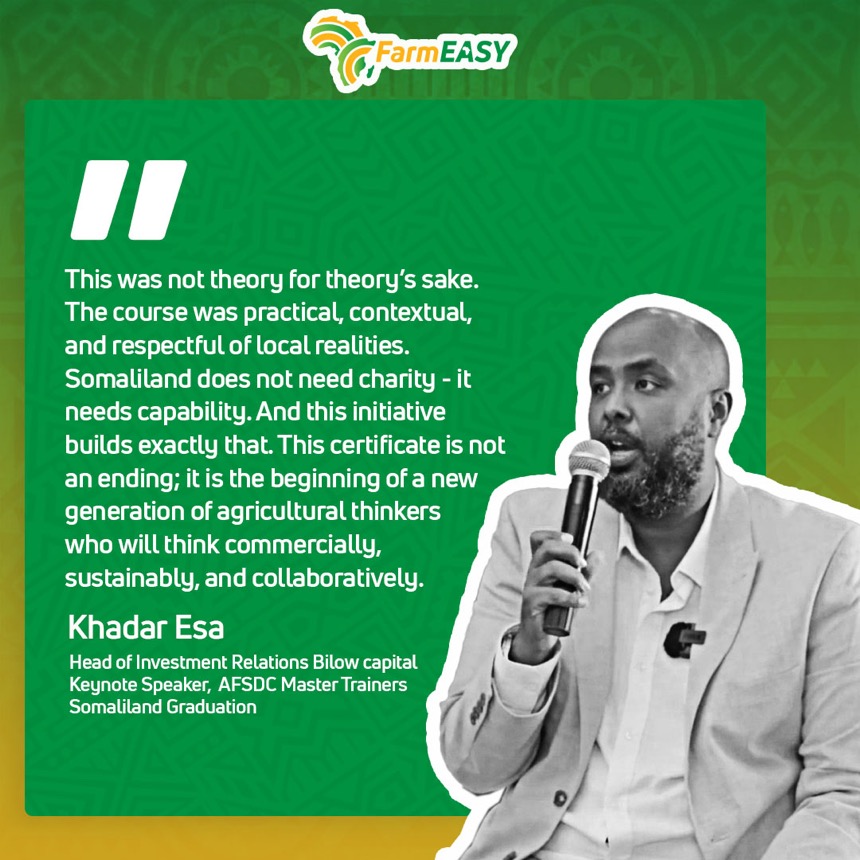 Khadar Esa of Bilow Capital, on building capability in Somaliland
